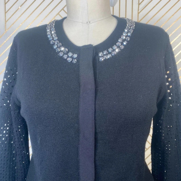 Diane von Furstenberg Donna Cardigan Sweater Black - Picture 5 of 12